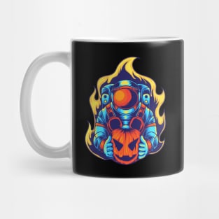 Astronaut Halloween Pumpkin Mug